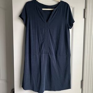 Tahari Navy Blue Knit Dress